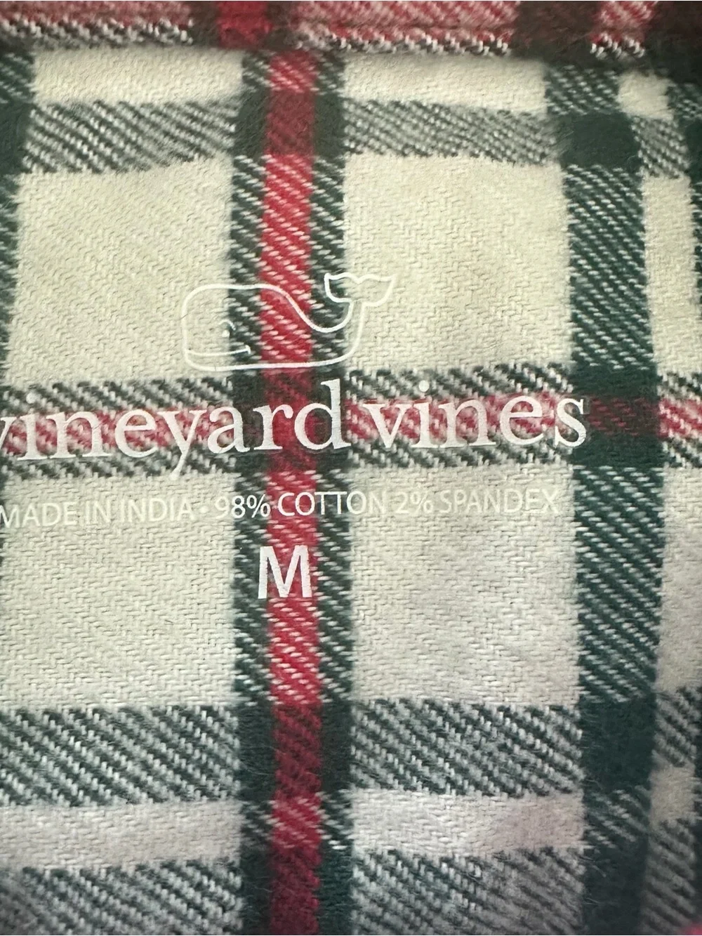 Vineyard Vines Boys Flannel Plaid Button Down Shirt Charleston Green Size M NWT